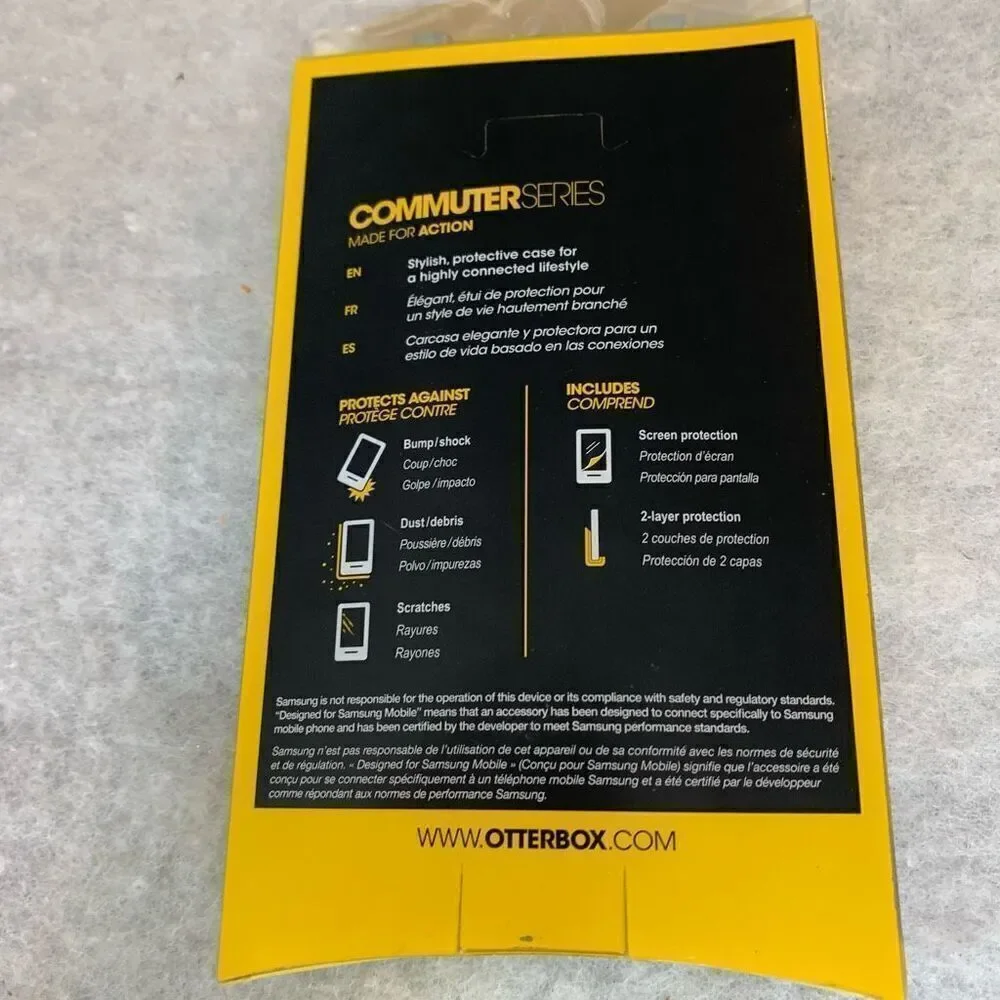 Otter Box Commuter Series Black Protective Hard Case Samsung Galaxy S4 Open Box